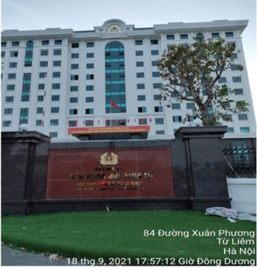Trụ sở làm việc viện Khoa học hình sự Bộ Công An.