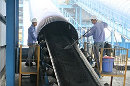 Hệ thống băng tải cấp than cho nhà máy tuyển Khe Chàm
